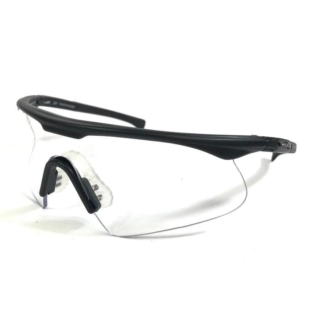 Wiley X Safety Sunglasses Z87 CE PT-1 Matte Black Shield Frames w Several Lenses